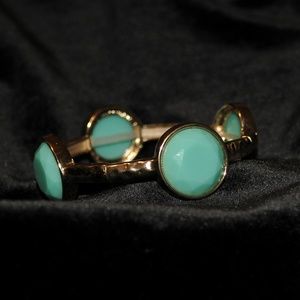 Gold Mint / Turquoise Adjustable Bracelet 8040